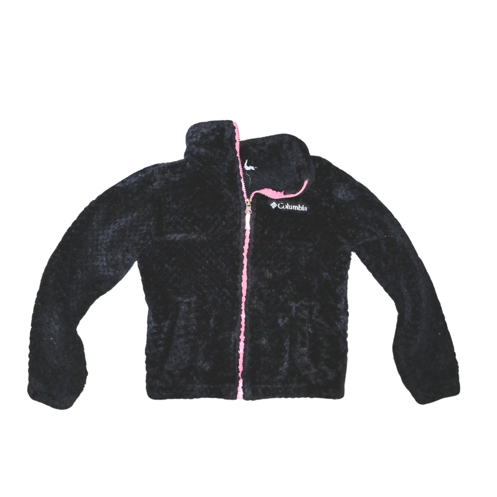 Columbia Girls Black Jacket with Pink Accents